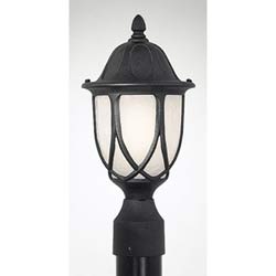 Designers Fountain 2866-BK 11 inches Cast Post Mounted Lantern in Black